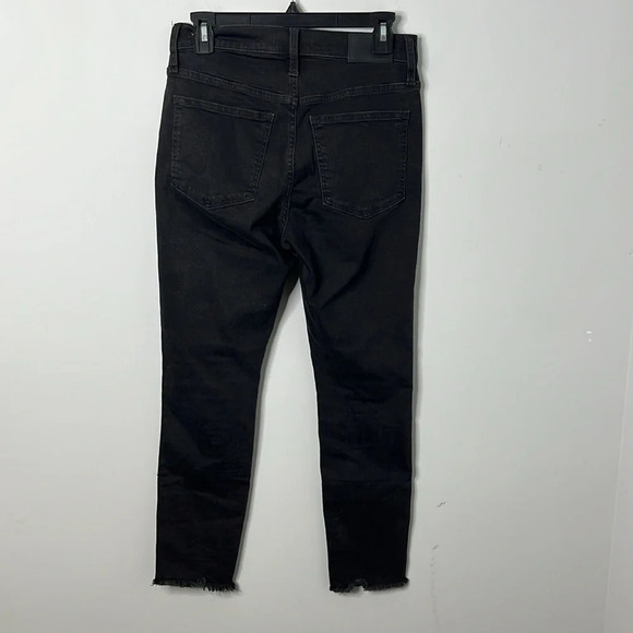 Madewell Berkeley Black 10” High Rise Skinny Jeans Button Through Edition - Picture 7 of 12